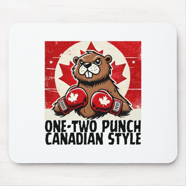 Tapis De Souris Coudes Haut Canada Taxes canadiennes Beaver B (Devant)