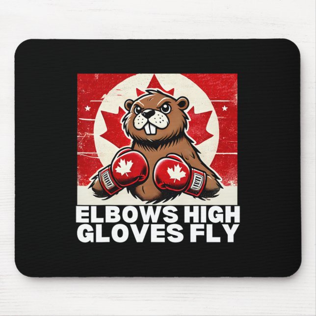 Tapis De Souris Coudes Haut Canada Taxes canadiennes Beaver B (Devant)