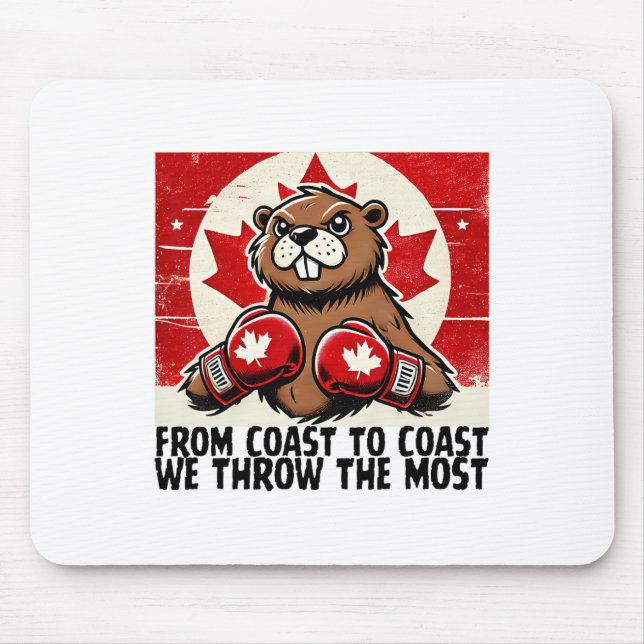 Tapis De Souris Coudes Haut Canada Taxes canadiennes Beaver B (Devant)