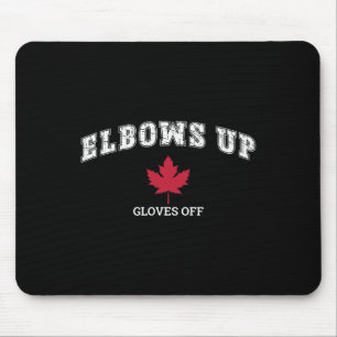 Tapis De Souris Coudes relevés gants écartés plaisir hockey drapea