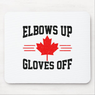 Tapis De Souris Coudes relevés gants éteints drapeau du Canada hoc