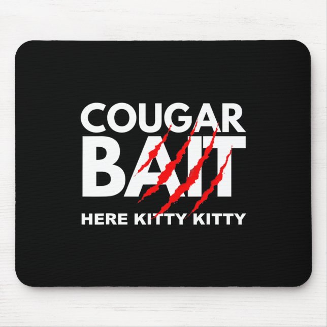 Tapis De Souris Cougar Bait Amusant Costume d'Halloween Femme âgée (Devant)