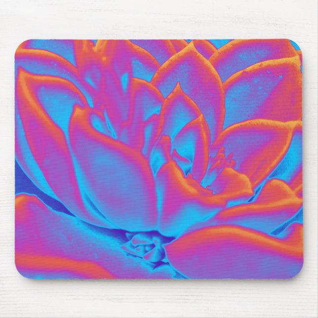 Tapis De Souris Couleur arc-en-ciel plante Succulent (Devant)