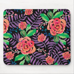 Tapis De Souris couleur de l'eau forêt rose