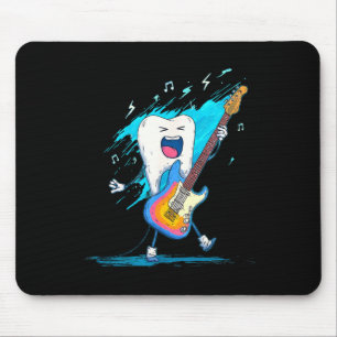 Tapis De Souris Couleurs cool et dent qui balance avec guitare éle