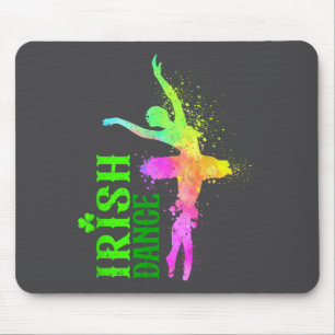 Tapis De Souris Couleurs de danse irlandaise Bonne St Patrick Dans