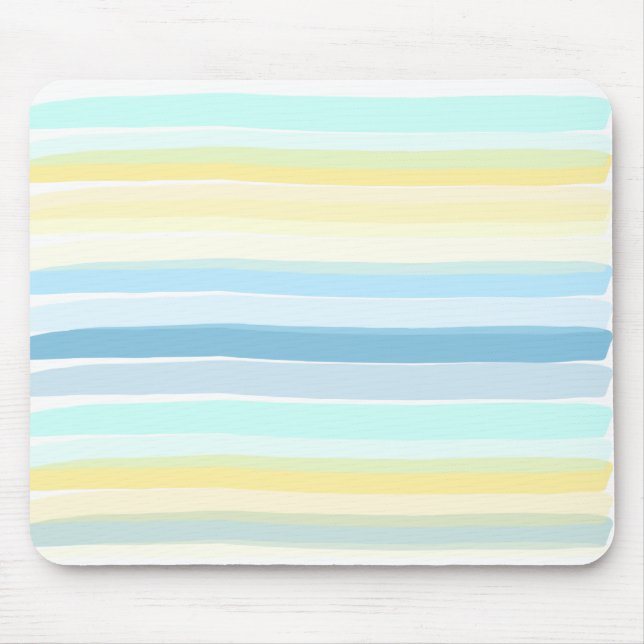 Tapis De Souris Couleurs de plage d'été en rayures (Devant)