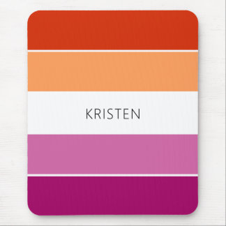 Tapis De Souris Couleurs Drapeau Lesbienne Personnalisées Frappes 