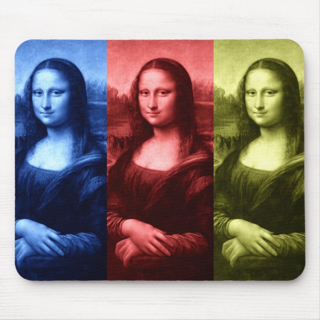 Tapis De Souris Couleurs primaires Mona Lisa (Devant)