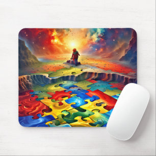 Tapis De Souris Couleurs vives Autisme Maman Mousepad