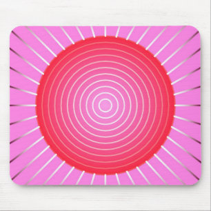 Tapis De Souris Coup de soleil Abstrait dans le corail, le rose et