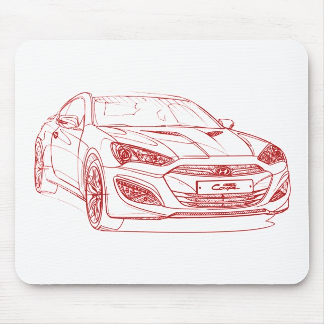 Tapis De Souris Coupé 2013 de genèse de Hyu (Devant)