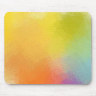 Tapis De Souris Couple Abstrait Art Jaune Pink Rouge Vert