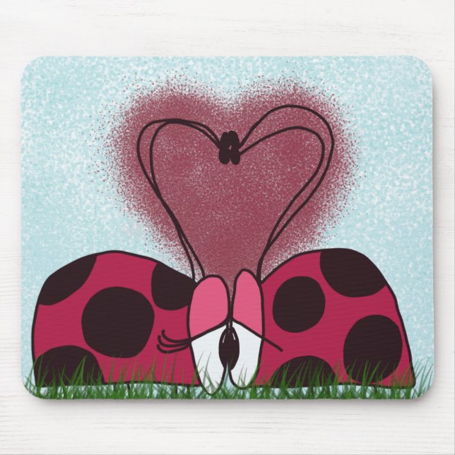 Tapis De Souris Couple de Ladybug mignon (Devant)