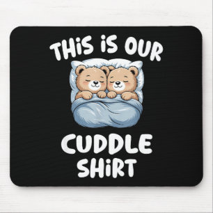 Tapis De Souris Couple d'ours mignon c'est notre câlin