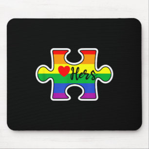 Tapis De Souris Couple Fierté Lgbt Saint-Valentin Lesbienne Sienne