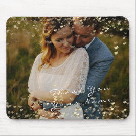 Tapis De Souris Couple Thank Faveur Photo Golden Confetti Coeurs