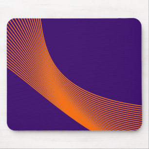 Tapis De Souris Courbes de Bézier - Orange sur violet profond 3300