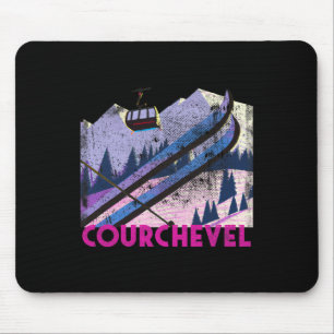 Tapis De Souris Courchevel Ski - Ski de Courchevel de style vintag