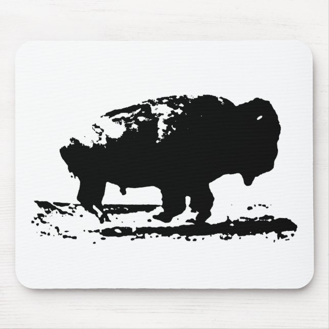 Tapis De Souris Courir Buffalo Bison Pop Art (Devant)