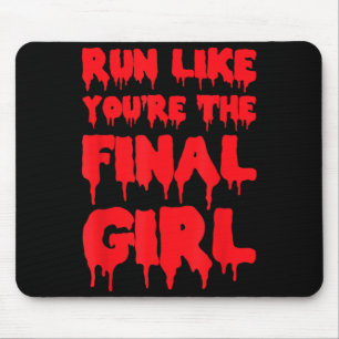 Tapis De Souris Courir comme vous êtes le gym drôle d'Halloween