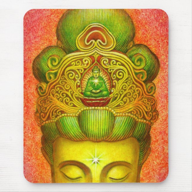 Tapis De Souris Couronne de Kuan Yin de déesse (Devant)