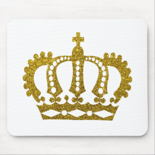 Tapis De Souris Couronne de paillettes dorées