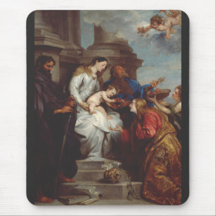 Tapis De Souris Couronnement de sainte Rosalie par Antoine van Dyc