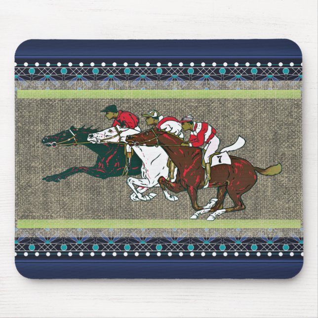 Tapis De Souris Course Chevaux Souris Pad (Devant)