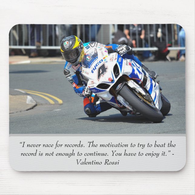 Tapis De Souris Course Moto de Valentino Rossi (Devant)