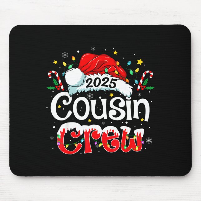 Tapis De Souris Cousin Crew Christmas Xmas Lights Family Matching  (Devant)