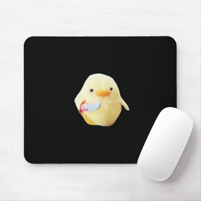Tapis De Souris Couteau Canard Plush Mème Souris Pad (Avec souris)
