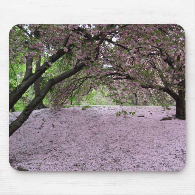 Tapis De Souris Couverture cerise en fleurs (Devant)