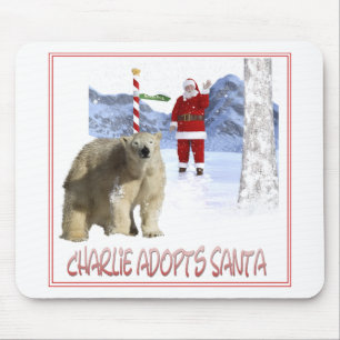 Tapis De Souris Couverture de Charlie adopte le Père Noël