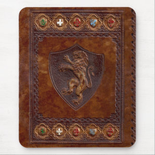 Tapis De Souris Couverture de livre en cuir médiéval