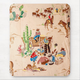 Tapis De Souris Cowboys - Papier peint Vintage - Wild West