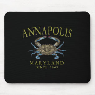 Tapis De Souris Crabe bleu d'Annapolis Maryland Depuis 1649 Oli en