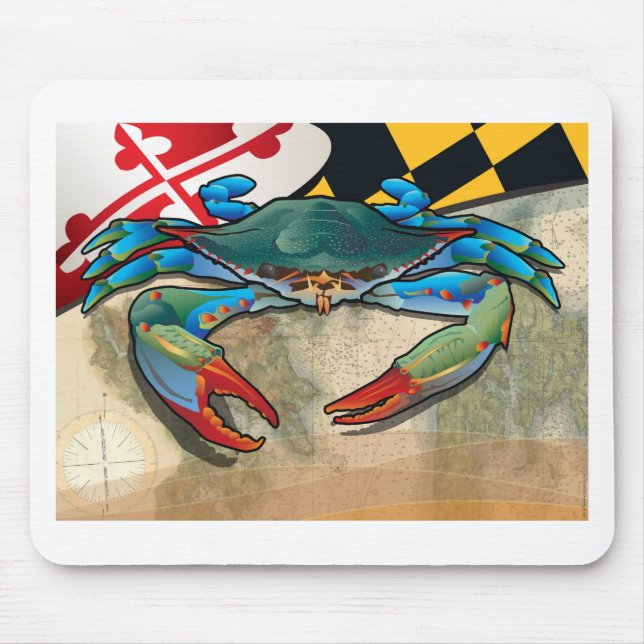 Tapis De Souris Crabe bleu du Maryland (Devant)