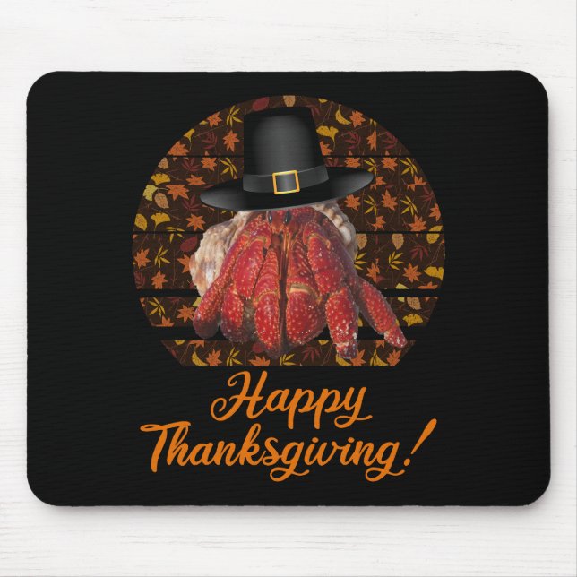 Tapis De Souris Crabe ermite de Thanksgiving (Devant)