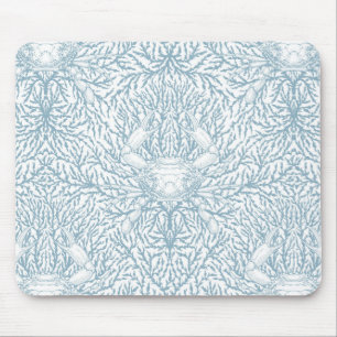 Tapis De Souris Crabe et mauvaises herbes marines, été côtier en b