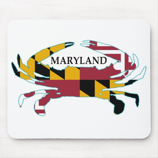 Tapis De Souris Crabe Mousepad de drapeau du Maryland (Devant)