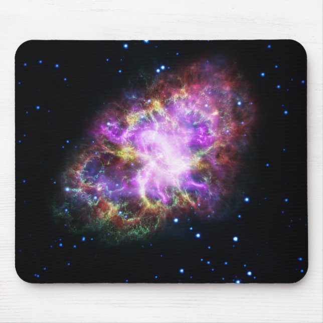 Tapis De Souris Crabe Nebula Supernova Remnant Hubble Composite (Devant)