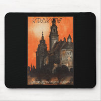 Cracovie Pologne - Poster de voyage polonais Vinta