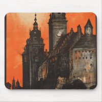 Cracovie Pologne - Poster de voyage polonais Vinta