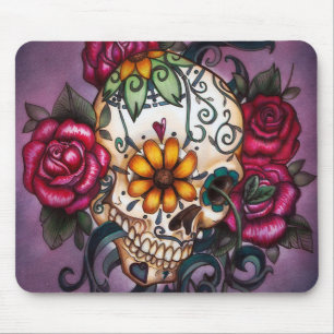 Tapis De Souris Crâne à sucre, Dia de los Muertos #25