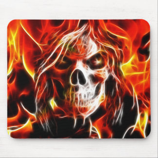 Tapis De Souris Crâne ardent de sorcière