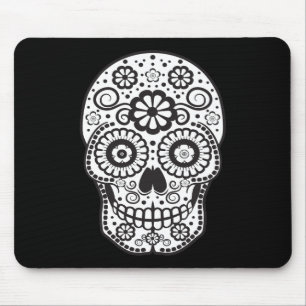 Tapis De Souris Crâne de sucre souriant