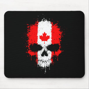 Tapis De Souris Crâne d'éclaboussure d'égoutture du Canada