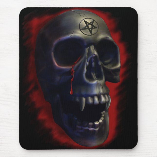 Tapis De Souris Crâne démon 1 Mousepad (Devant)