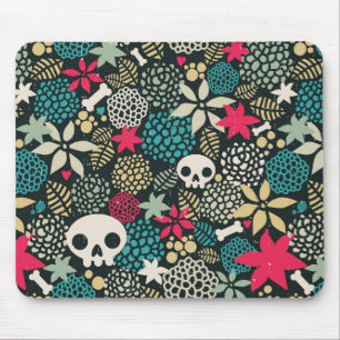 Tapis De Souris Crâne en fleurs